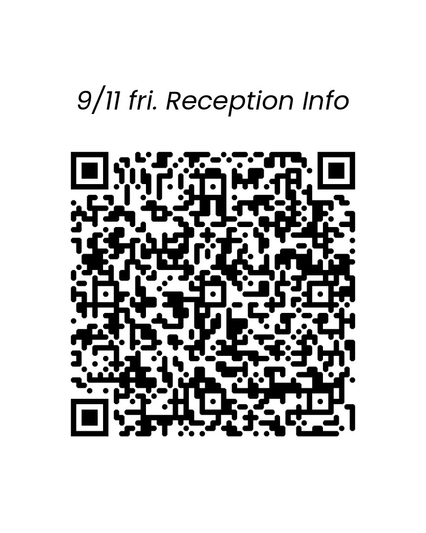 9/11 fri. Reception Info QRコード